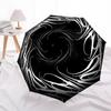 1pc Swirl Design Automatic Open/close Folding Umbrella, Compact Portable Travel Umbrella, Durable Construction yy250804141