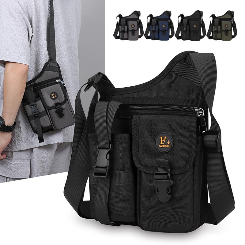 

Shoulder Bags with Water Bottle Holder Portable Large Capacity Messagers Bag for Daily Work Party Outdoor чорний