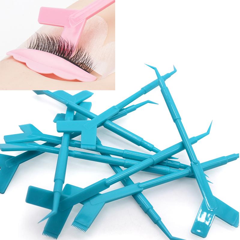 10 ks opakovane použiteľných plastových paličiek na mihalnice na predlžovanie mihalníc Tvar Y Hrebeň Lash Lifting Curler Aplikátor Štetce na make-up