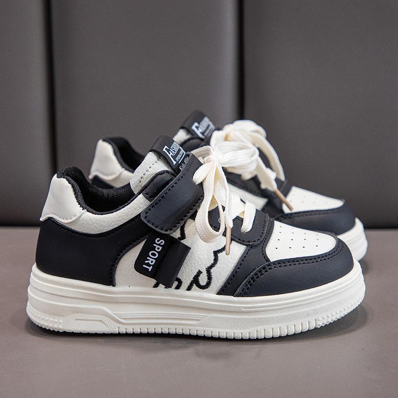 Kids Casual Strap White Sneakers