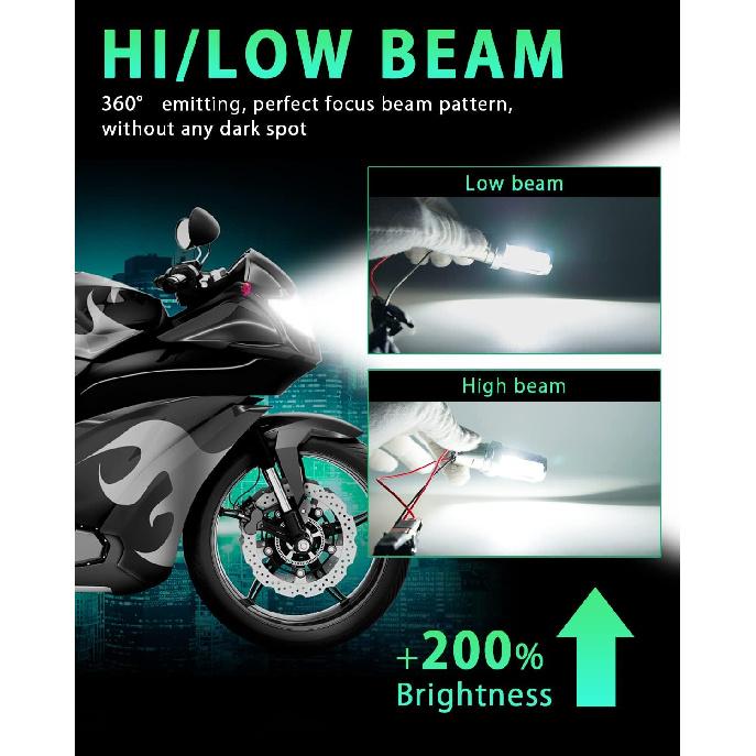 BA20D H616 COB 12W LED Aluminium Bulbs White Motorcycle Lights Bulb Backup Signal Blinker Stop Brake Tail Motorbike Light Bulbs Battery Car LED