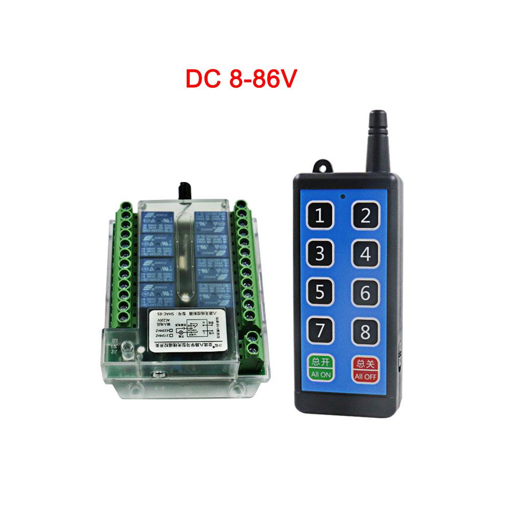 8 Channel Wireless RF Remote Control Switch 12V/24V/36V/220V Remote Control Wireless Remote Motor Control Switch