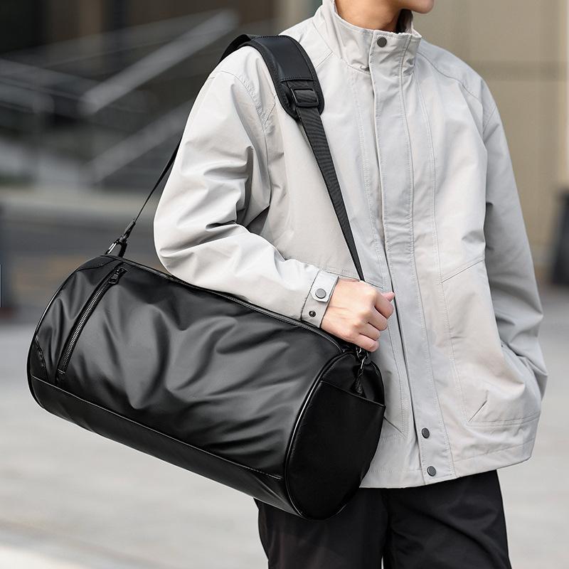 Men's Fashionable Storage Bag, Multi-pocket Classified Waterproof Carry-on Bag for Business Trips, Dry and Wet Separation Commuter Travel Bag