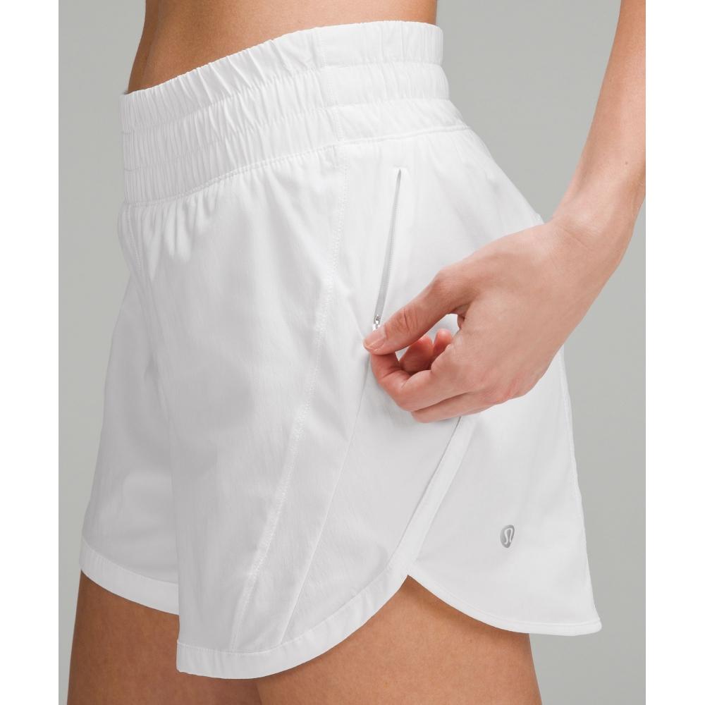 Lululemon Track That High Rise Lined Short 5  White