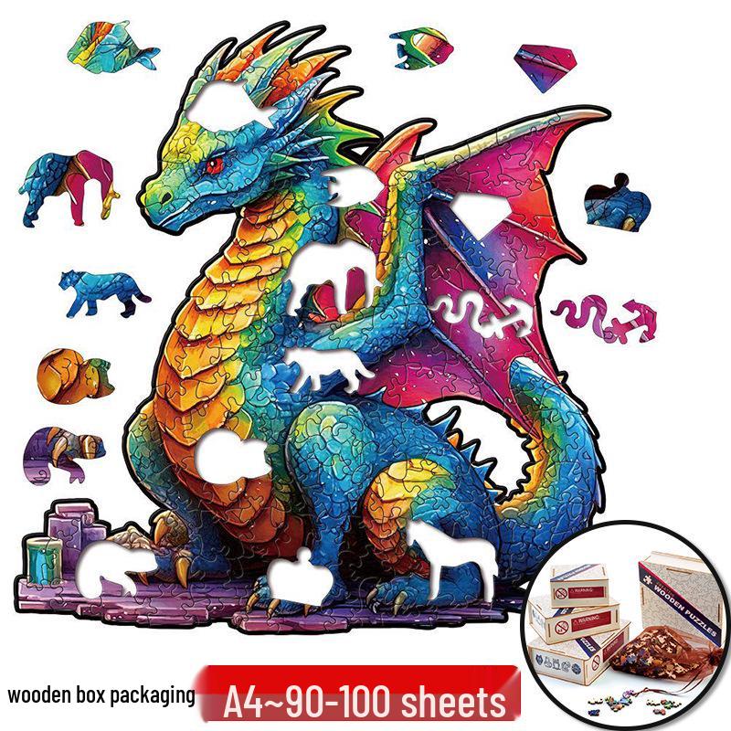 Irregular Animal Dog Penguin Wooden Puzzle in Stock