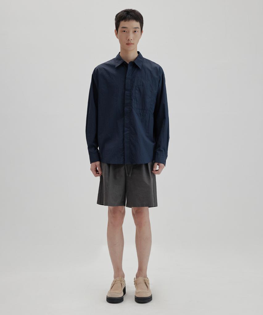 NONBLANK Windbreaker Shirt_Dark Navy