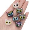 1pc Cartoon Big Eyed Cat Acrylic Owl 3D Cat Head Resin Beads Loose Spacer Beads For DIY Handmade Bracelet Material Jewelry Making Accessories
