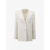 Cc Collect Linen Blend Collarless Jacket C252msf032