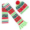 Unisex Christmas Halloween LED Lights Knitted Hat and Scarf Set Fashion Wear