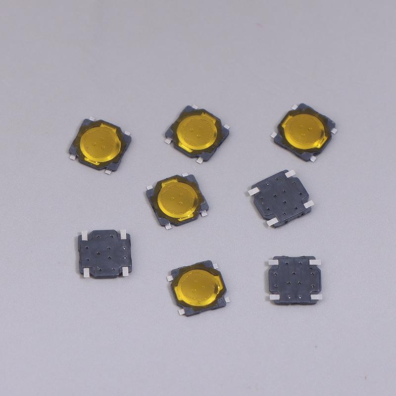 20 Pcs Metal Dome 3.7*3.7*0.35Mm Membrane Button Switch Thin Film Touch Switch 4 Feet Foot Patch Micro Button Switches
