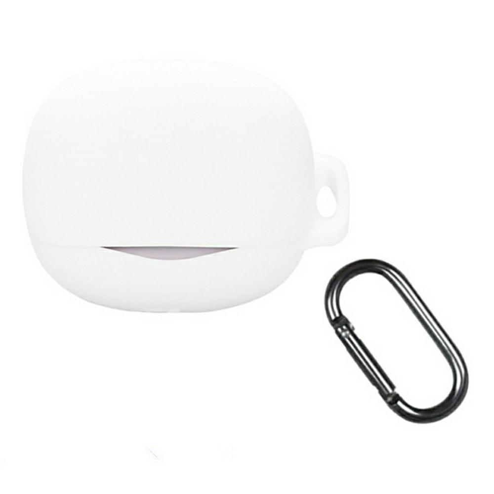 For QCY MeloBuds N50 Silicone Case Wireless Earphones Protective Cover with Anti-Lost Buckle
