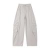 Spring Summer Paris Gray Cool Street Cargo Relaxed Hide Fat Saber Cut Wide Leg Trendy Denim Pants Women Casual Pants Oversize Denim Trousers