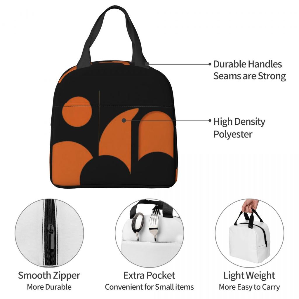 Geometrische Terrakotta-Formen Isolierte Lunchtasche für Damen Büro-Kühltasche Thermische Lebensmittelbox Tragetasche Auslaufsicherer Lunchbox-Behälter