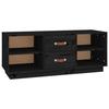 VidaXL Meuble TV Noir 100x34x40 cm Bois de pin massif 818229