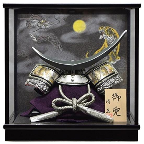 

May Doll Famous General Helmet Decoration Engraved Date Helmet 8 Ibushi Silver Case Decoration No.