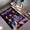 Pop Culture Area Rug, Deep Purple Band Purple Background Vintage Poster, Man Cave Decor, Non-Slip Mat