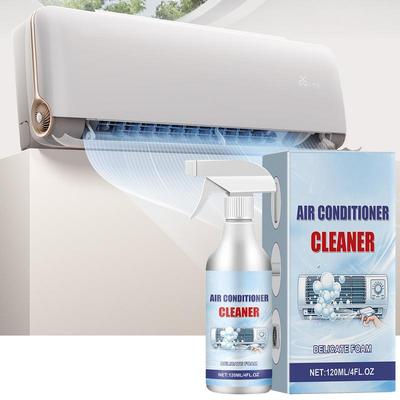 Spray de curățare pentru aer condiționat 120 ml Spuma de curățare fără clătire Spray de curățare pentru bobine de aer condiționat Spray de curățare pentru bobine de aer condiționat