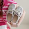 Little white shoes children's summer new Korean female students casual net versatile half slippers street shot