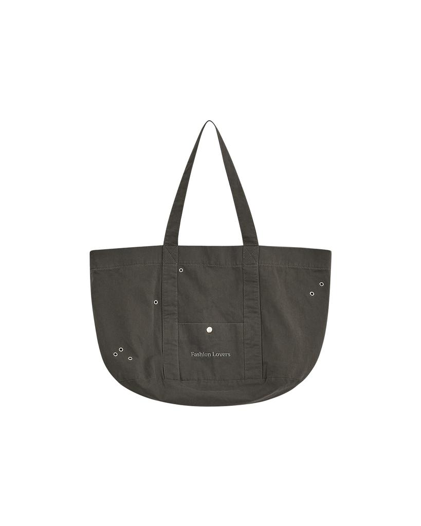 Themuseumvisitor Fashion Lovers Eyelet Shoulder Bag (Charcoal)