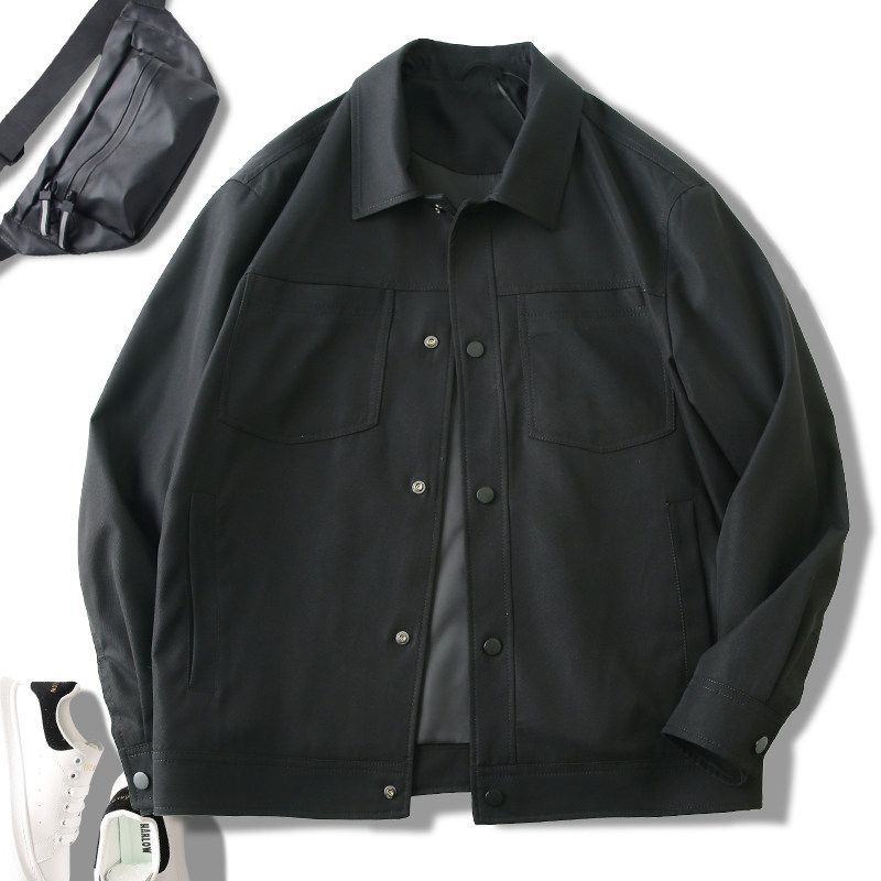 Japanese Style Overalls Men's Spring and Autumn American Retro Trendy Easiest for Match Export Export Tail Order Men's Lapel Jacket