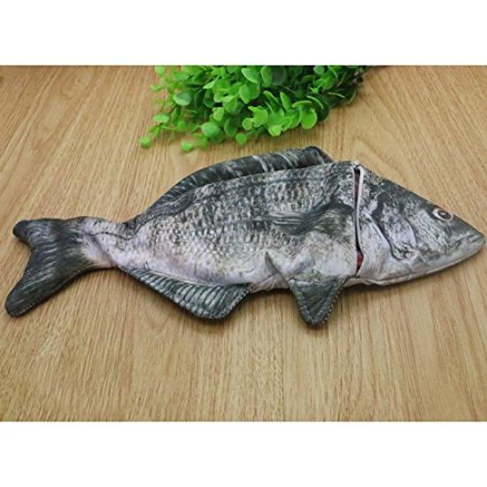 Olerud Fishing Tackle Accessory Pencil Black Porgy Fish-Shaped Pouch, Case, Case, (ga100001a02n0)