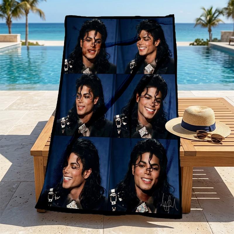 Michael Jackson Performance Stylish Digital Printing Beach Towel Quickdrying Absorbent Blanket For Beach Pool Gym Travel