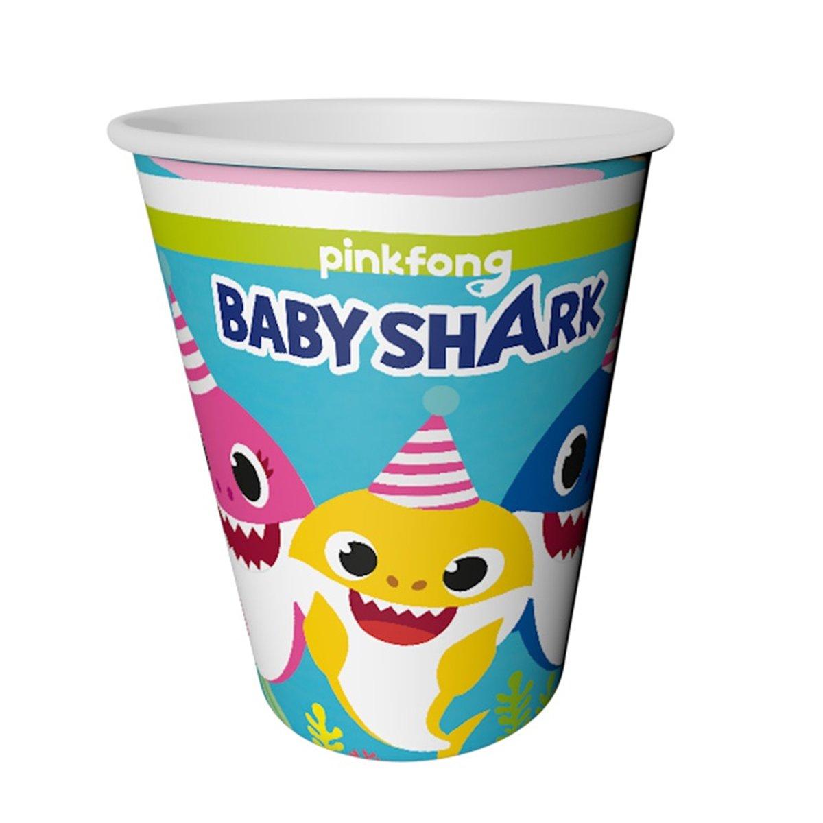 

LPB6386 Balloon House, Baby Shark Party Time 8 бумажных стаканчиков 220/240cc