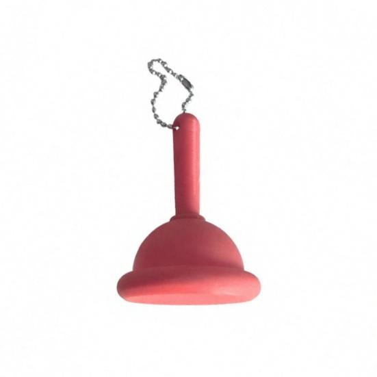 Plunger Shaped Clicker Fidget Keychain 3D Printed Decompression Toy