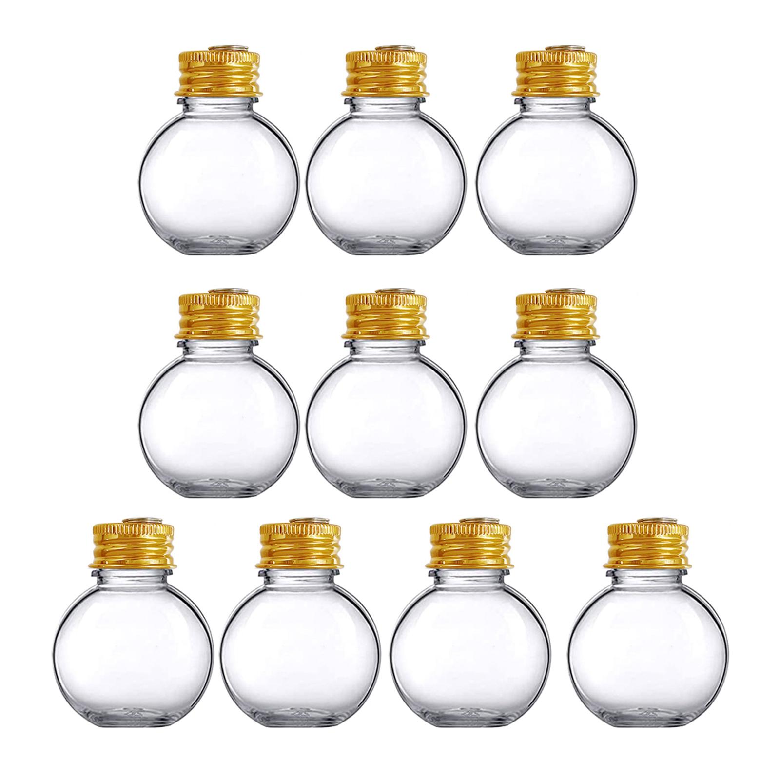 

10 шт./набор 50 мл прозрачные рождественские безделушки, наполняемые съемными металлическими подвесками для домашнего и праздничного украшения своими руками 2