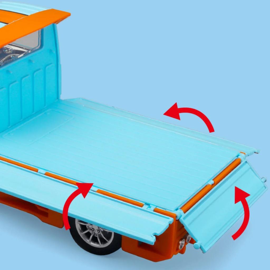 1/24 SUZOKI Gulf Truck Legierung Auto Diecasts & Spielzeugfahrzeuge Automodell Ton und Licht Rückzugauto Spielzeug für Kinder Geschenke