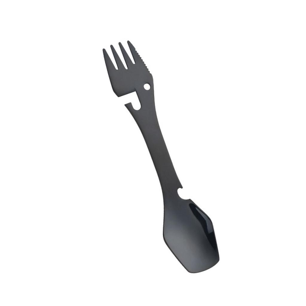 Travel Picnic Portable Can Opener Outdoor Stainless Steel Spork Tableware Spoon Fork