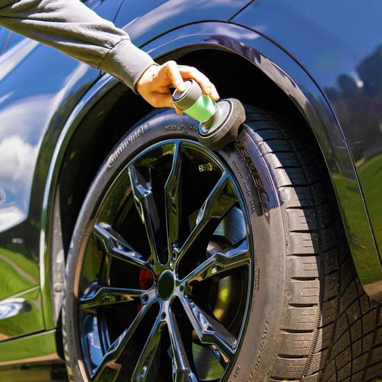 1/2Pcs Tire Shine Applicator Reusable Foam Car Truck Tire Dressing Applicator No-Drip Streak-Free Professional Automotive Detailing Sponge Tools