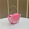 Circular Clutch, Dinner Handbag, Handbag, Women's Small Bag, Rhinestone Bag