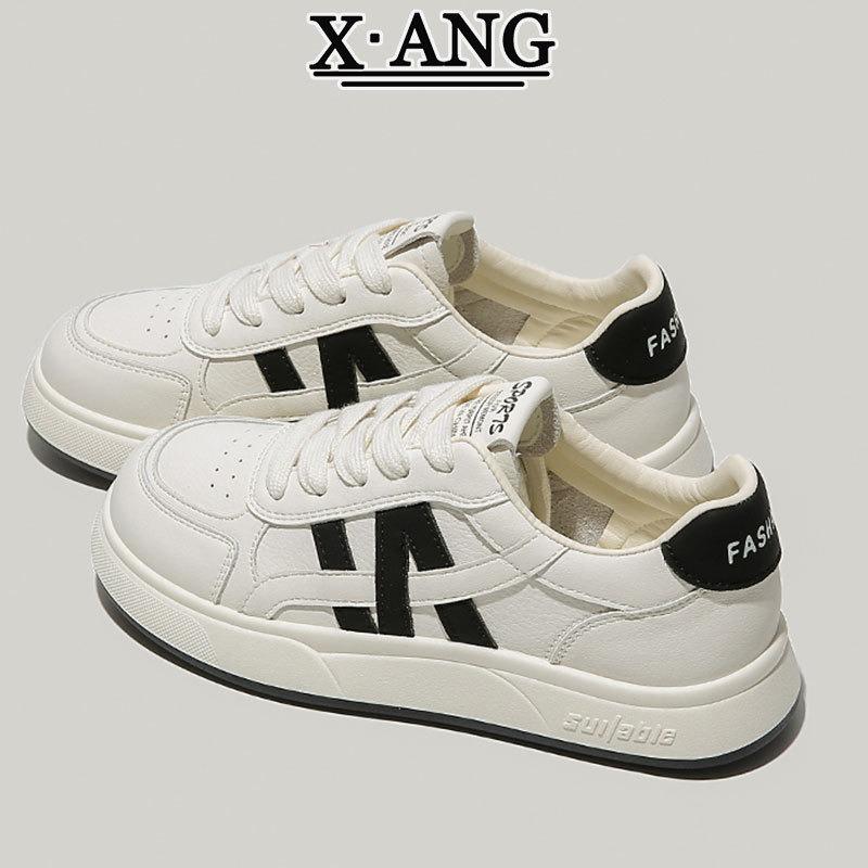 The first layer of cowhide soft-soled little white shoes women's shoes autumn new versatile board shoes flat-soled casual sports shoes