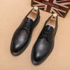Summer Brock British Style Suit Wedding Groom Business Dress Casual Heightening Leather Shoes Brown