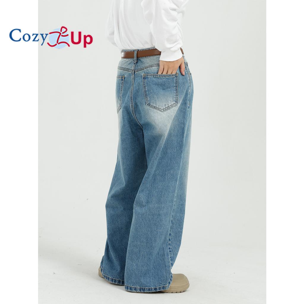 Cozy Up Herren Hip Hop Jean Jogger Loose Fit Streetwear Biker Baggy Jeans Hose Stilvolle bedruckte Cargo-Jeans