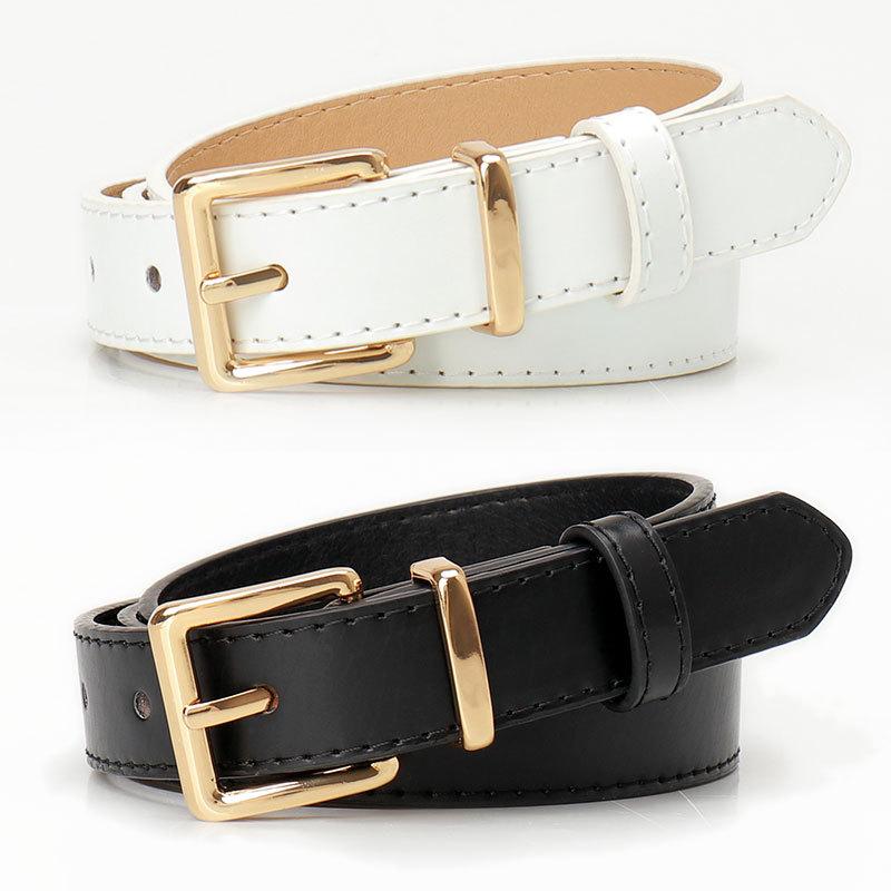 New High-end Chic Style Alloy Women's Belt Fashionable Versatile Pin Buckle Student Belt Decorative Jeans Belt Women