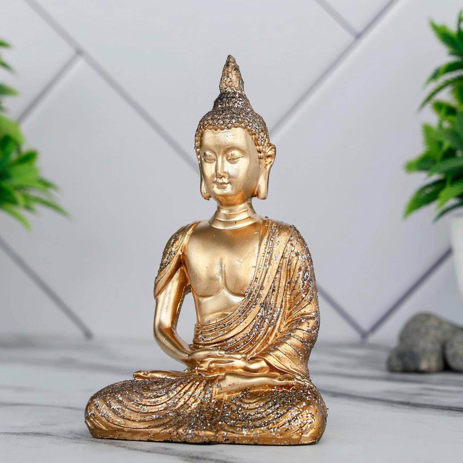 

Новая сидящая статуэтка Будды, медитирующего, выставочный экспонат, идол, предметы домашнего декора для гостиной и подарки