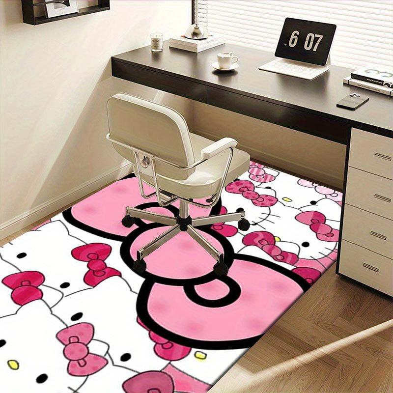 1pc Sanrio Hello Kitty Mermaid Printed Office Carpet Rectangle Rug Under The Table,Perfect Room Decor for Living Room, Bedroom, Kitchen, Non-slip Floo