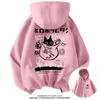 Japan Style Black Cat Hoodie Men Women Outdoor Street Casual Fashion Sport Cartoon Longsleeve Adult Autumn Winter Sweatshirt Top