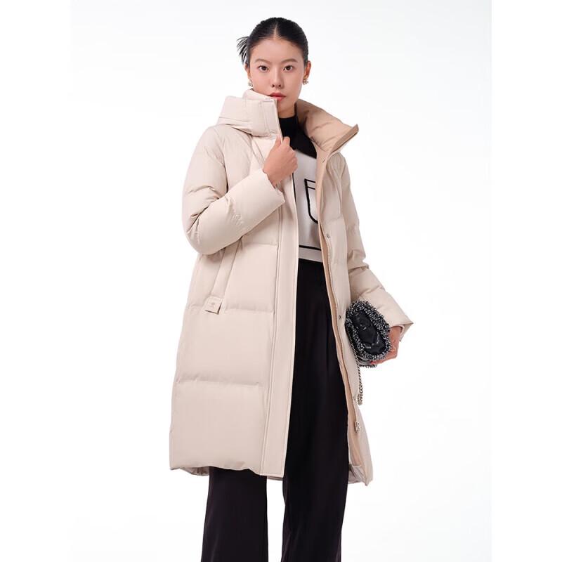 Tanboer Women's Mid-Length Hooded Down Jacket TB231760