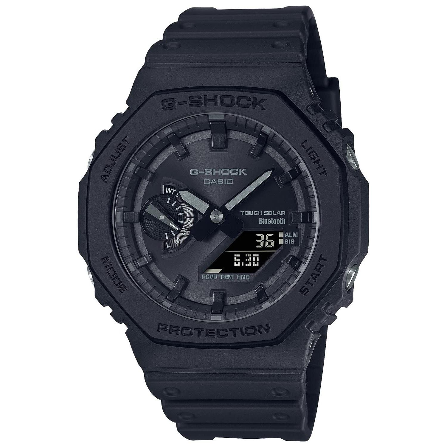 Casio G-Shock wristwatch Bluetooth solar features model GA-B2100-1A1JF black men.