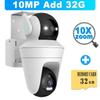 LS VISION 5K 10MP Wifi IP Camera 10X Zoom Dual Lens Outdoor PTZ Security Camera Auto Tracking Smart Home CCTV Cam 360° Video Surveillance
