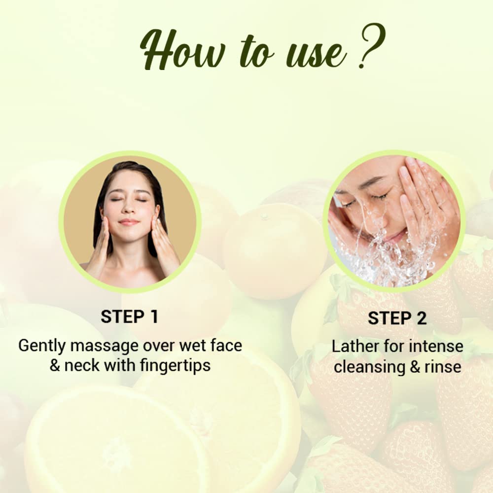 Biotique Fruit Brightening Face Wash 200ml | Natural Botanical Extracts | Pineapple & Lemon | Organic Ayurvedic Gel For Glowing Skin
