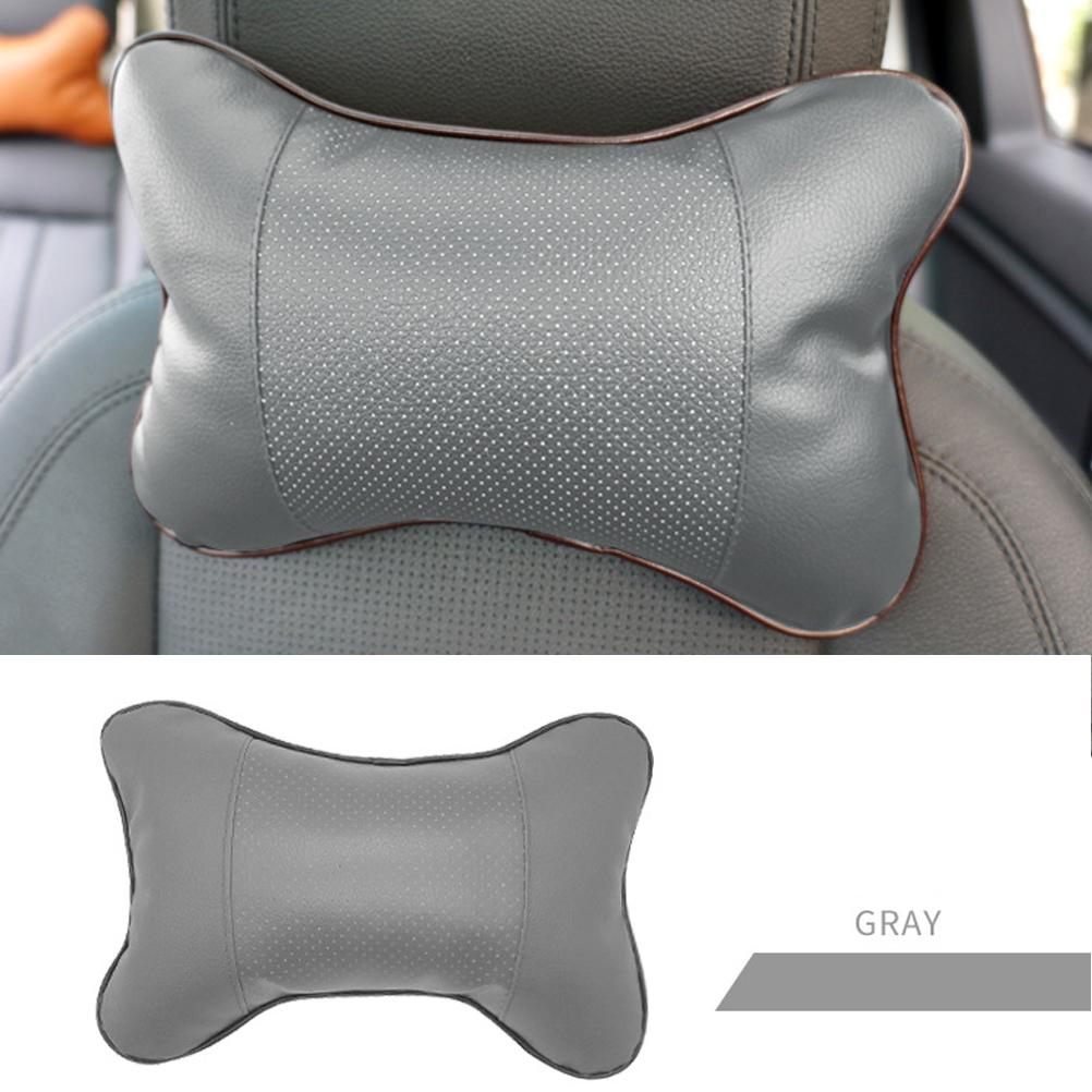 Car Auto Bone Shape Seat Head Neck Rest Synthetic Leather Pillow Pad Rest