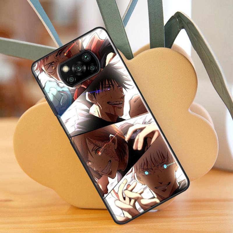 Anime Jujutsu Kaisen Case For Xiaomi Mi 11 Lite 9T 10T 11T Pro POCO X3 Pro X3 GT F1 F2 F3 M4 M3 Pro Case Cover