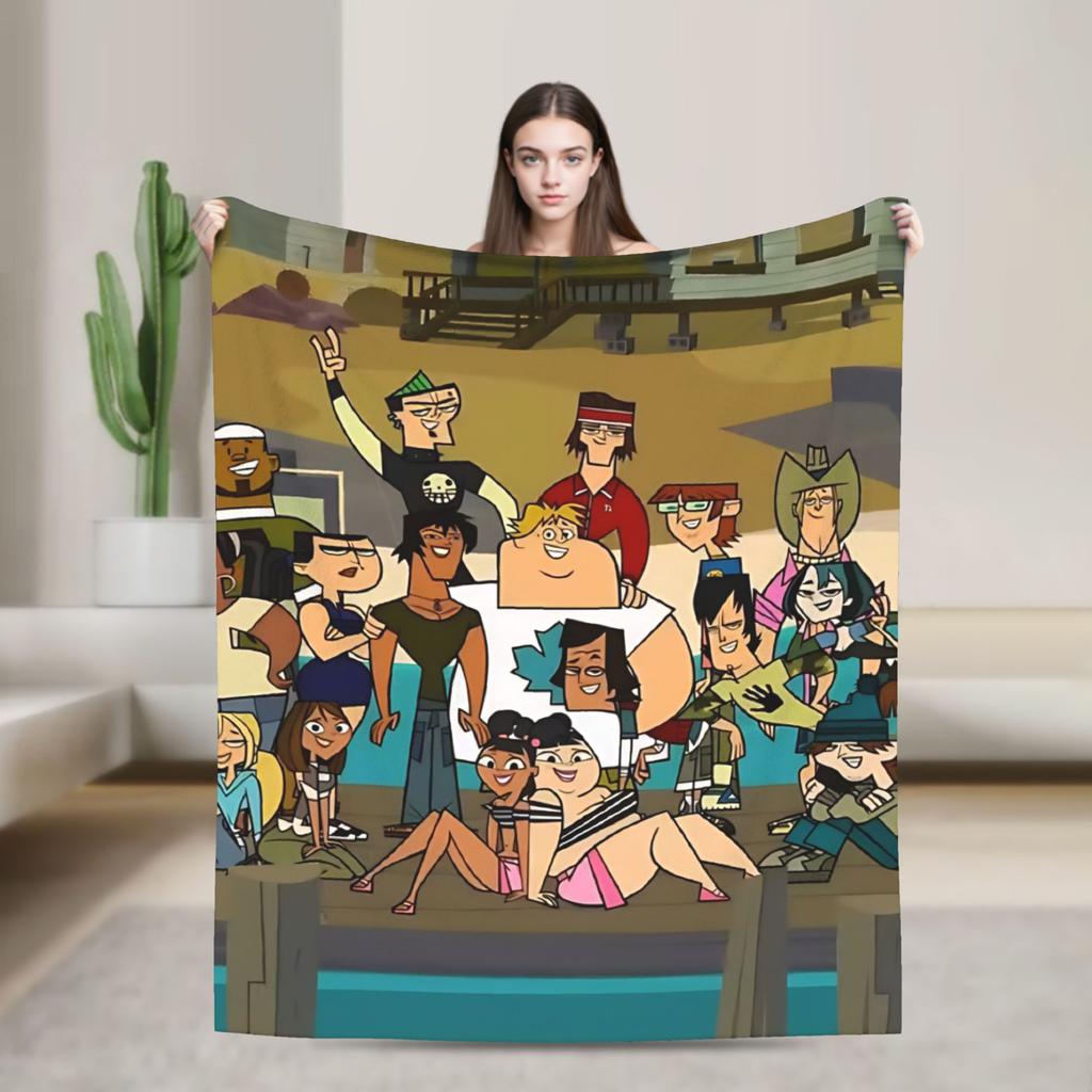 Total Drama- DuncanAlejandro Flannel Blankets Super Warm Bedding Throws for Bedroom Airplane Travel Bedspread Sofa Bed Cover