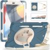 Custom 3-in-1 Protective Tablet Case for iPad 9th 8th 10.2 Inch Shockproof with Wrist Strap and Pencil Holder