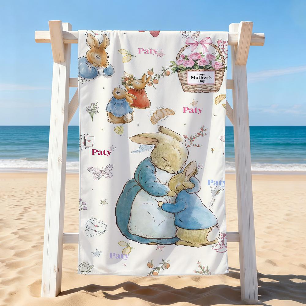 Cartoon cute P-peter rabbit Towel Drying Bath Towel Applicable To Light Swimming Camping Yoga Beach Out