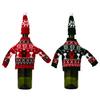 Christmas Wine Eyecatching Bottle Sweater Set Cozy Decorative Accents Table